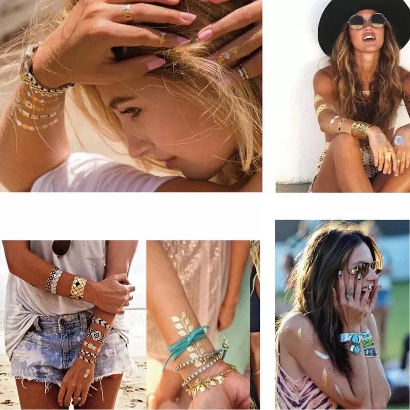 Metallic Temporary Tattoos - 9 Designs! - Image 20