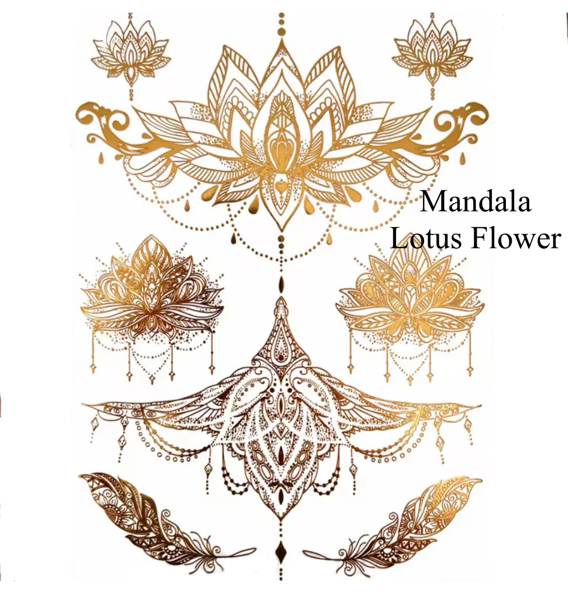 Metallic Temporary Tattoos - 9 Designs! - Image 3