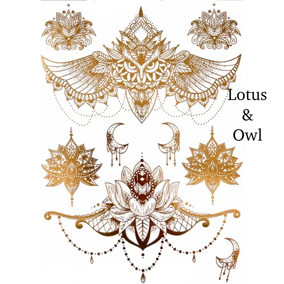 Metallic Temporary Tattoos - 9 Designs! - Image 5