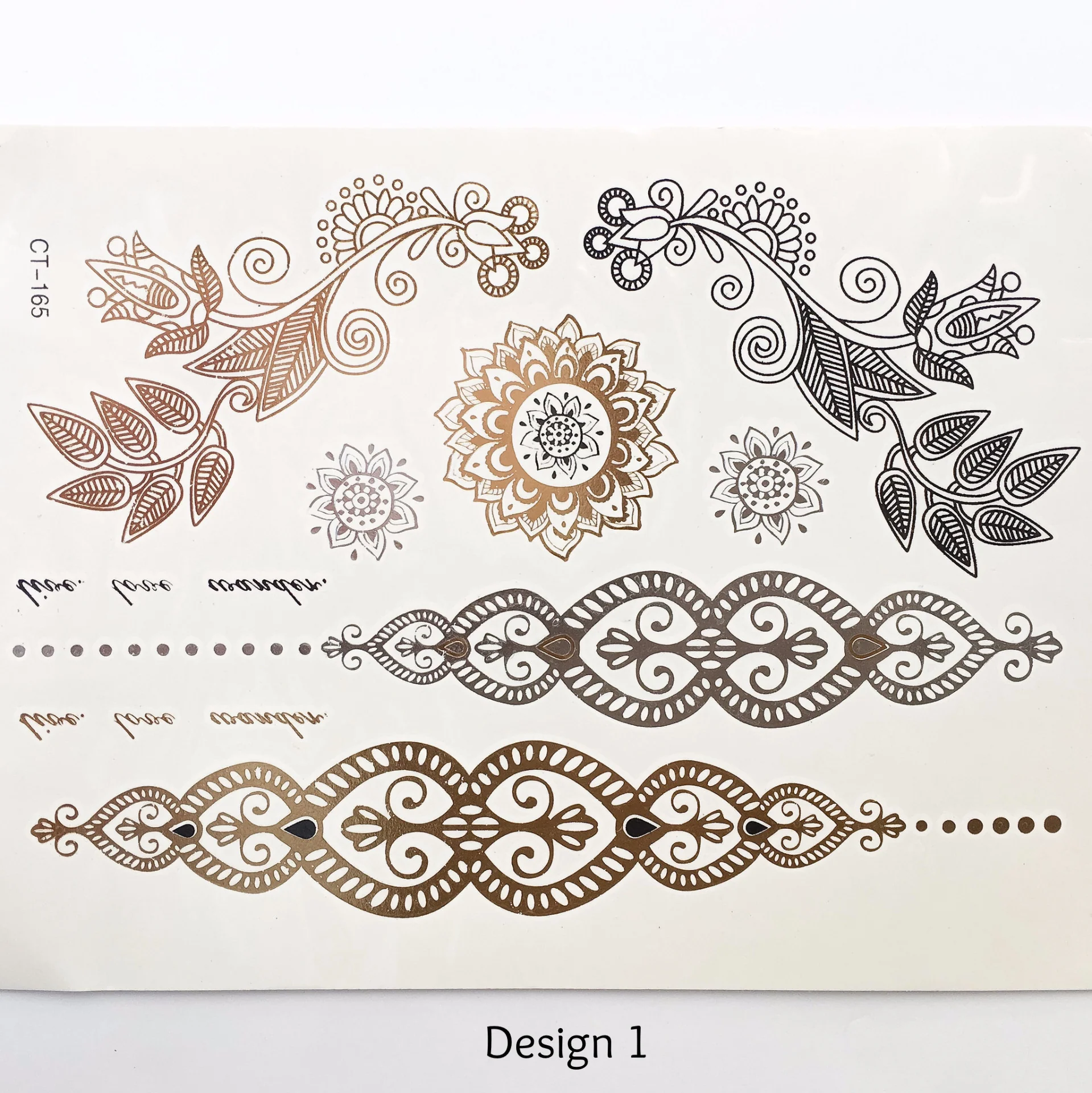 Metallic Temporary Tattoos - 9 Designs! - Image 7
