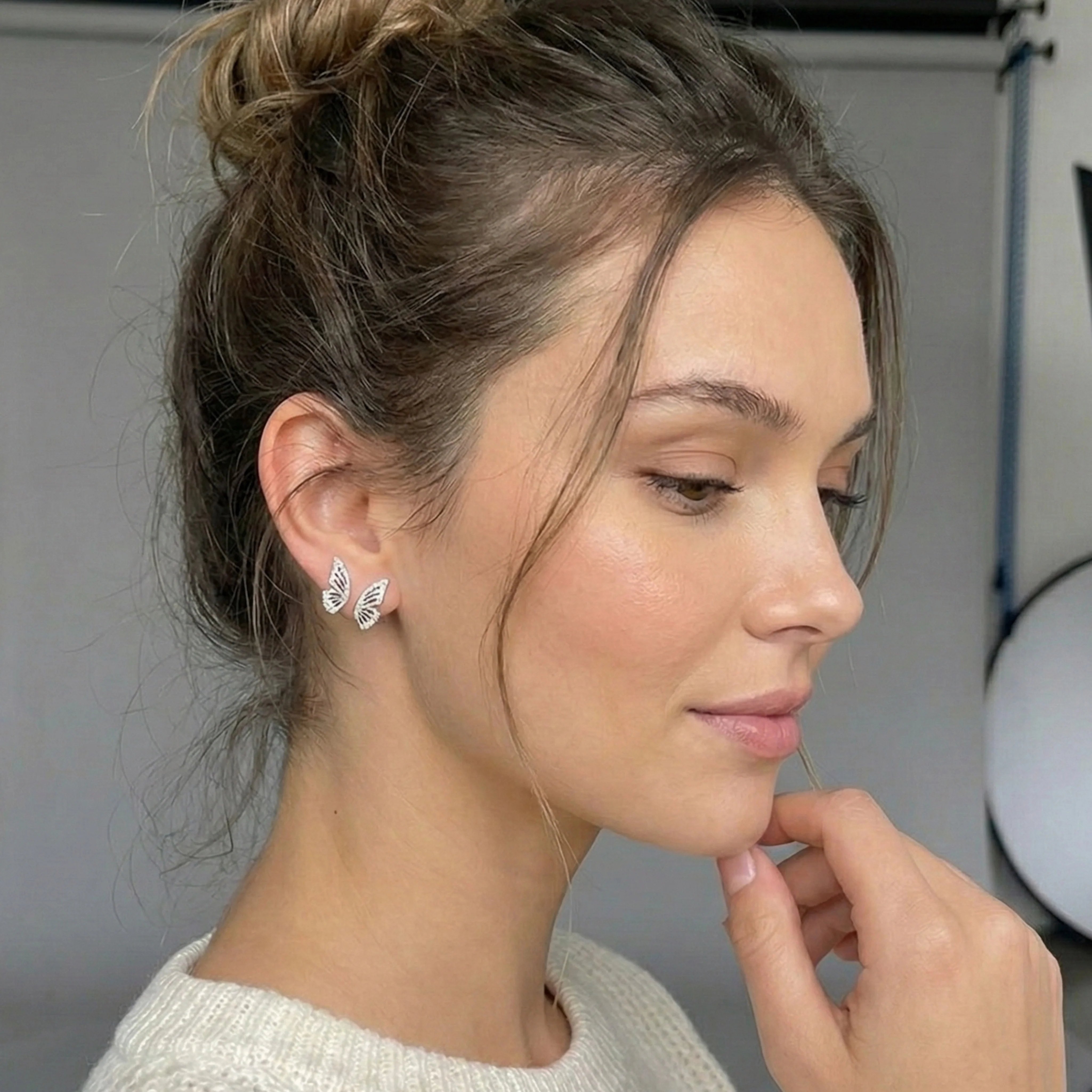 Mini Butterfly Stud Earrings - Image 7