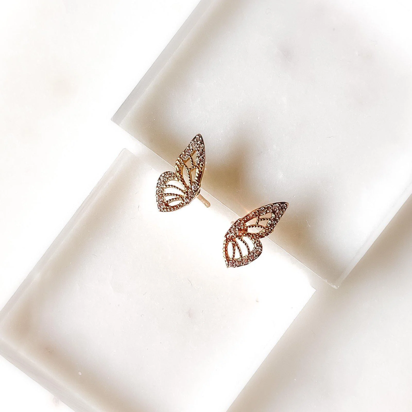 Mini Butterfly Stud Earrings - Image 9