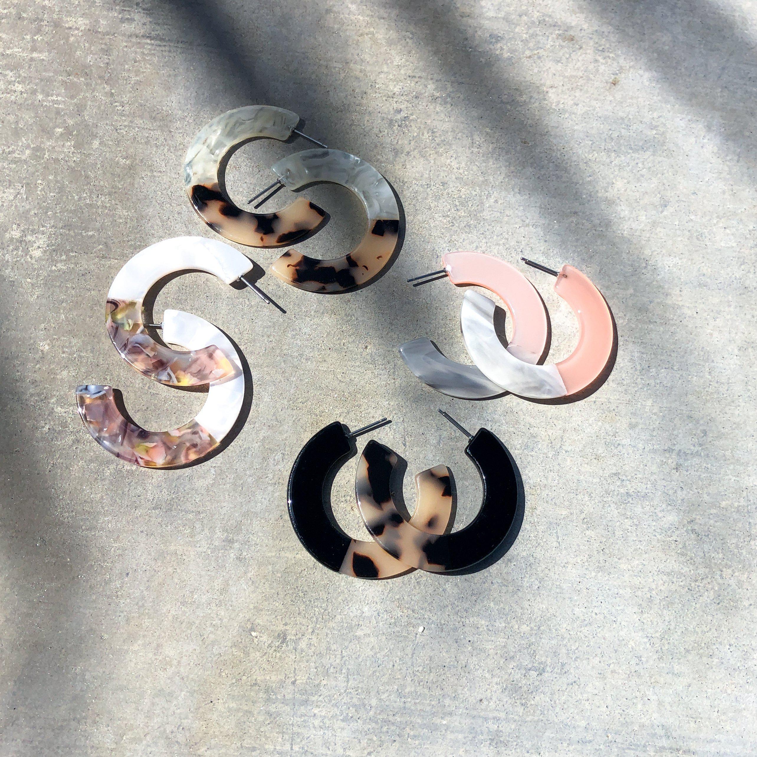 Newport Beach Acetate Earrings - LAST CHANCE / FINAL SALE