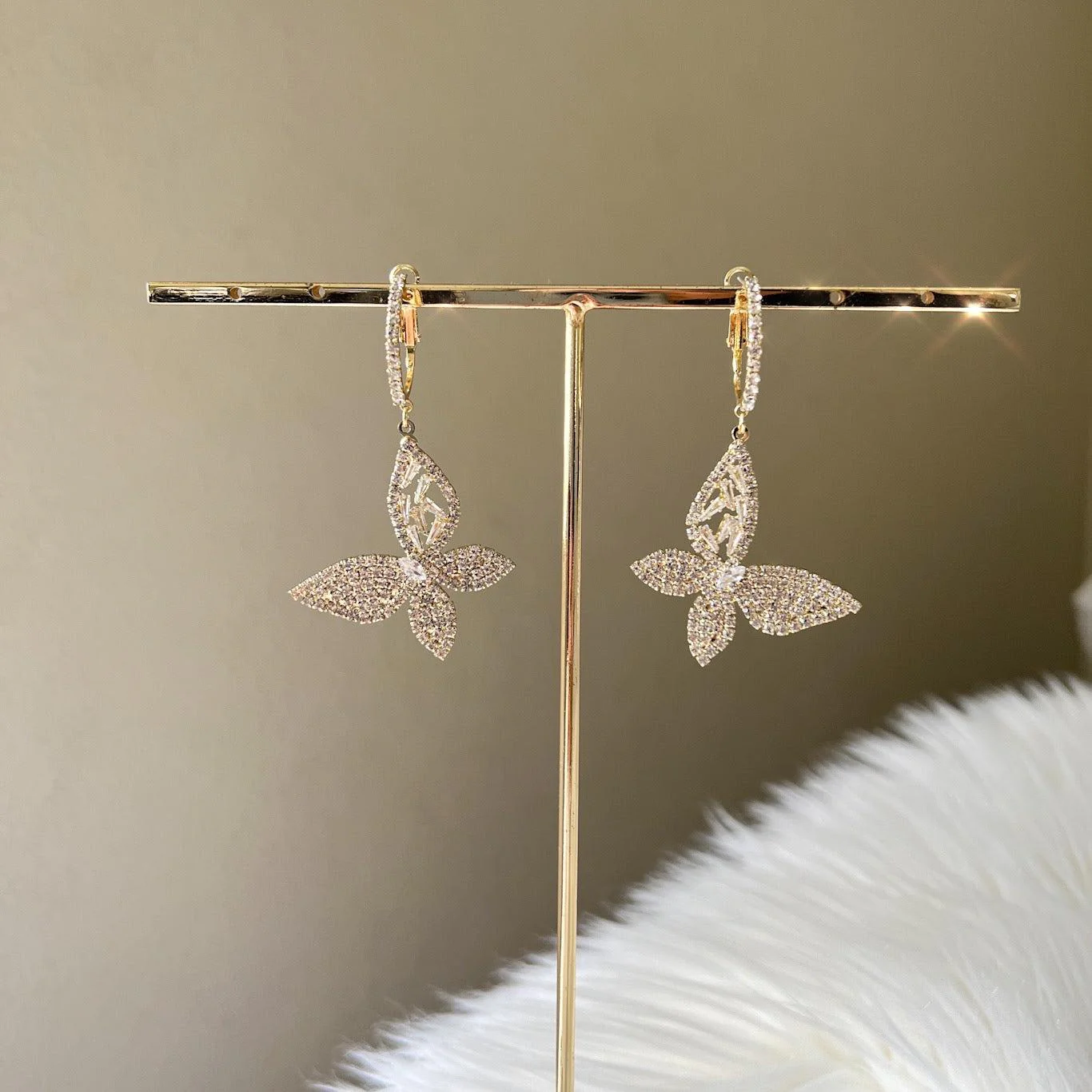 Papillion Butterfly Drop Earrings - LAST CHANCE! - Image 2