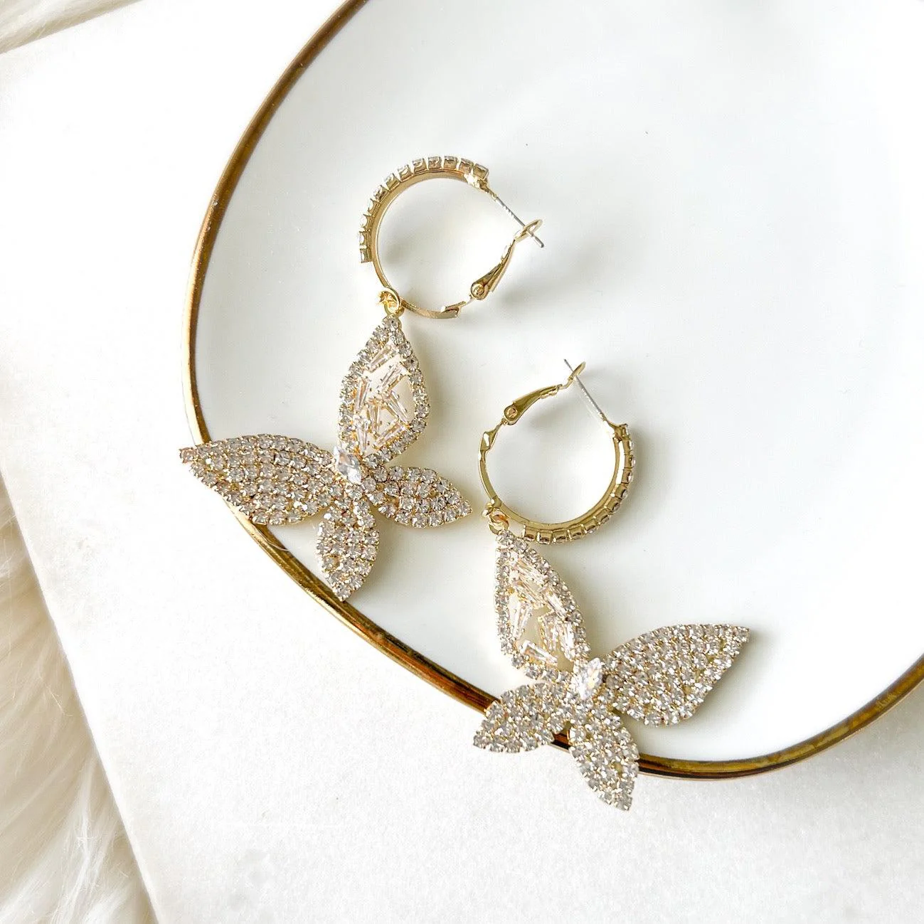 Papillion Butterfly Drop Earrings - LAST CHANCE! - Image 3