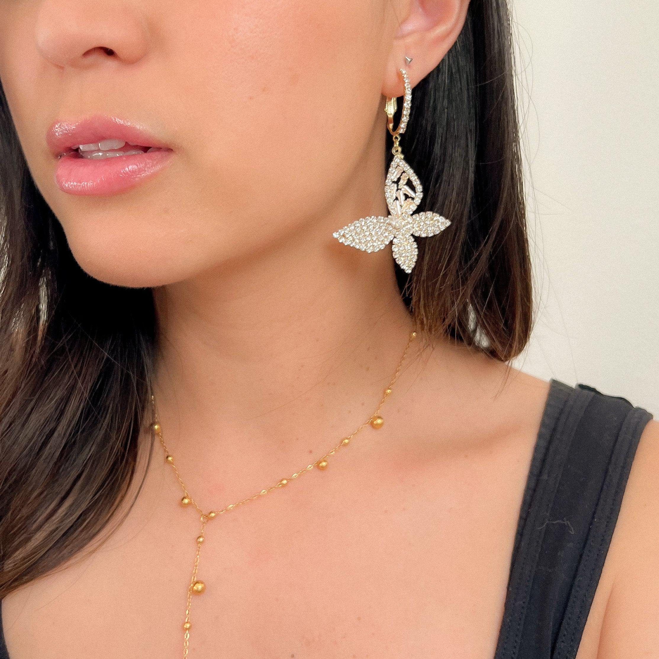 Papillion Butterfly Drop Earrings - LAST CHANCE! - Image 4
