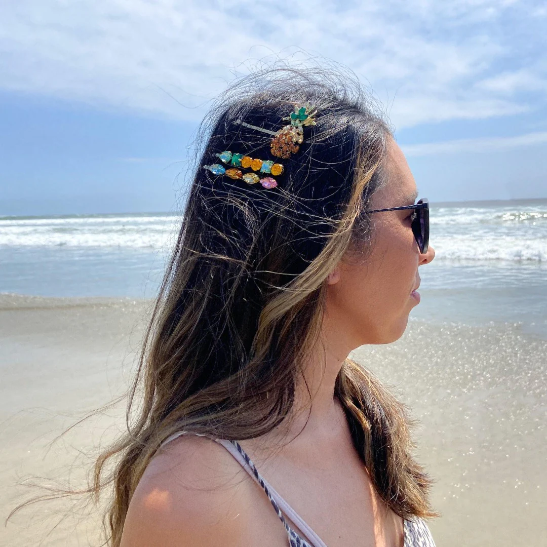 Pineapple ๐ Glitz Hair Pin Set - Image 2