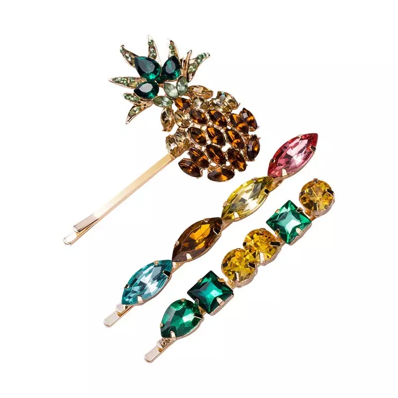 Pineapple ๐ Glitz Hair Pin Set - Image 3
