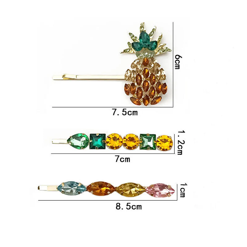 Pineapple ๐ Glitz Hair Pin Set - Image 5