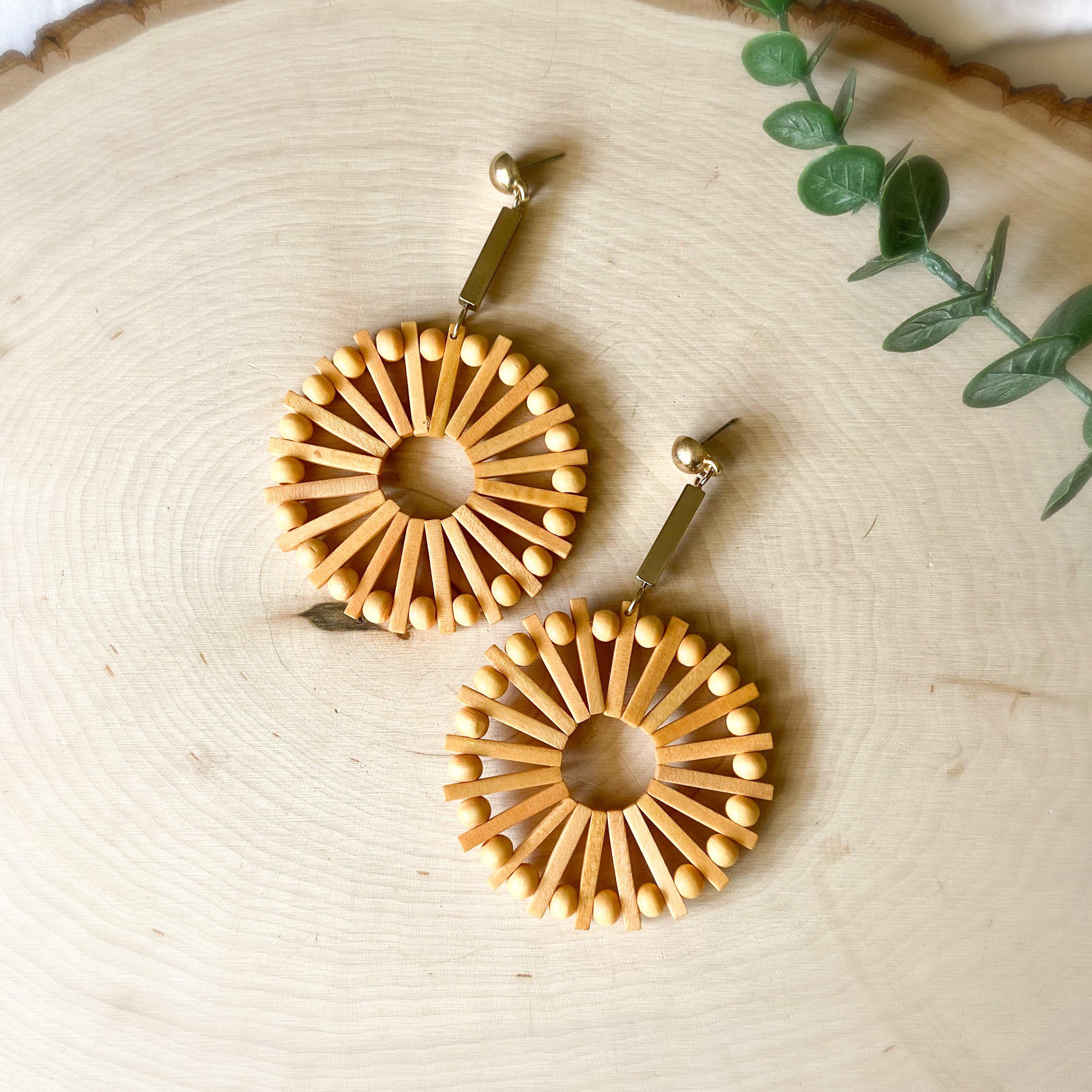 Playa Rica Wooden Statement Earrings - LAST CHANCE! - Image 10