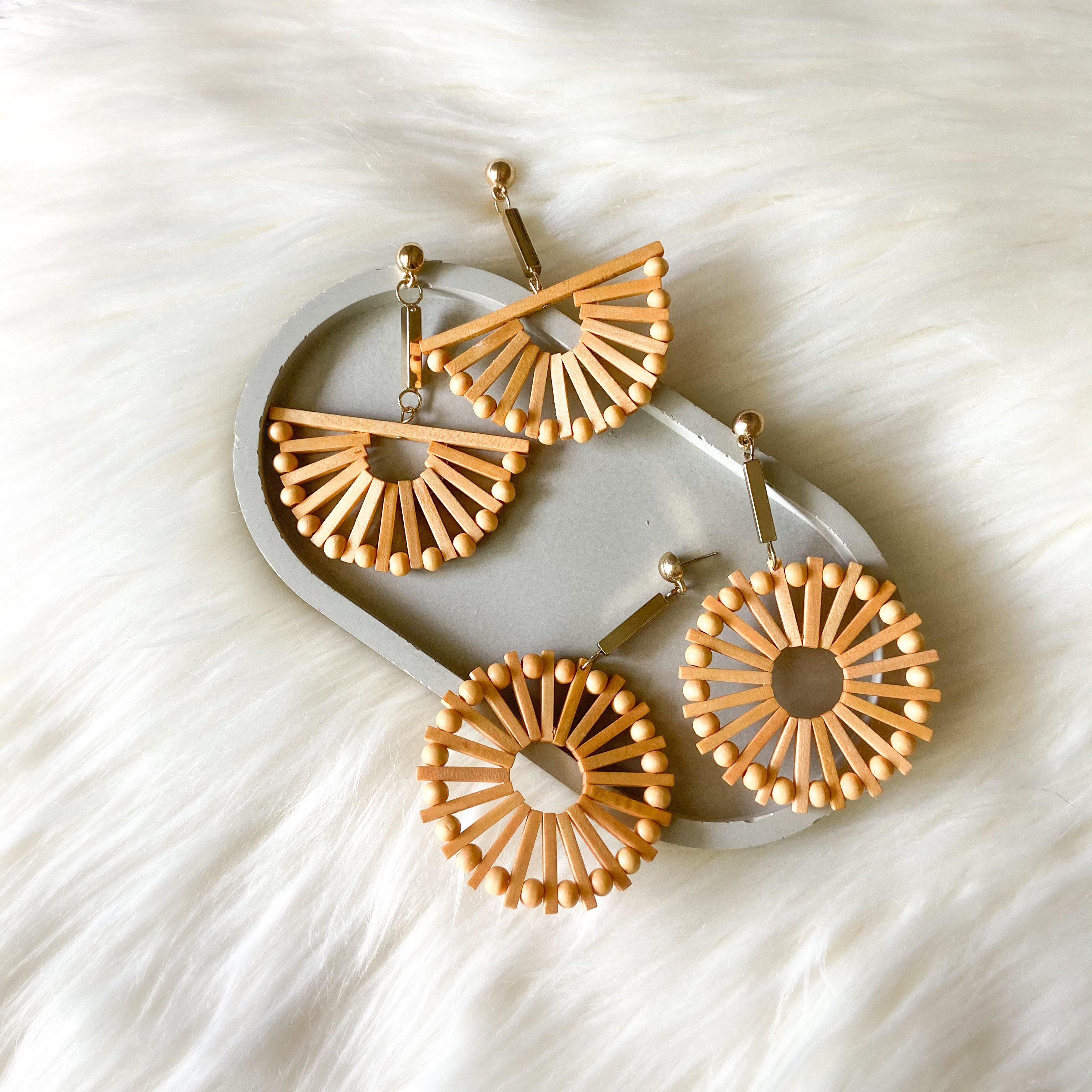 Playa Rica Wooden Statement Earrings - LAST CHANCE! - Image 11
