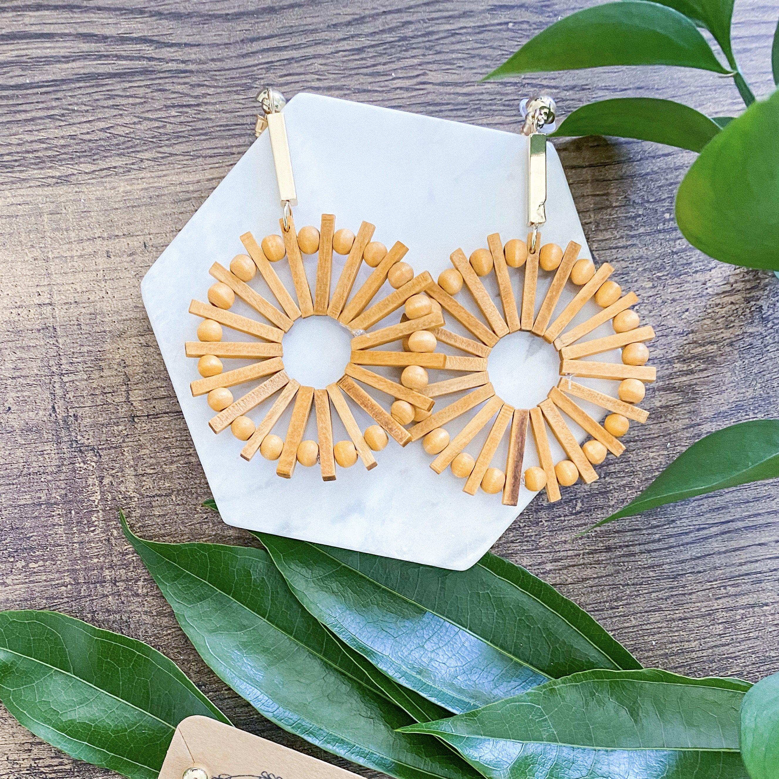 Playa Rica Wooden Statement Earrings - LAST CHANCE! - Image 14