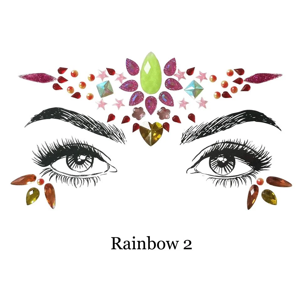 🌈 Rainbow Blast Face Gems 💎 8 Colorful Designs! - Image 4