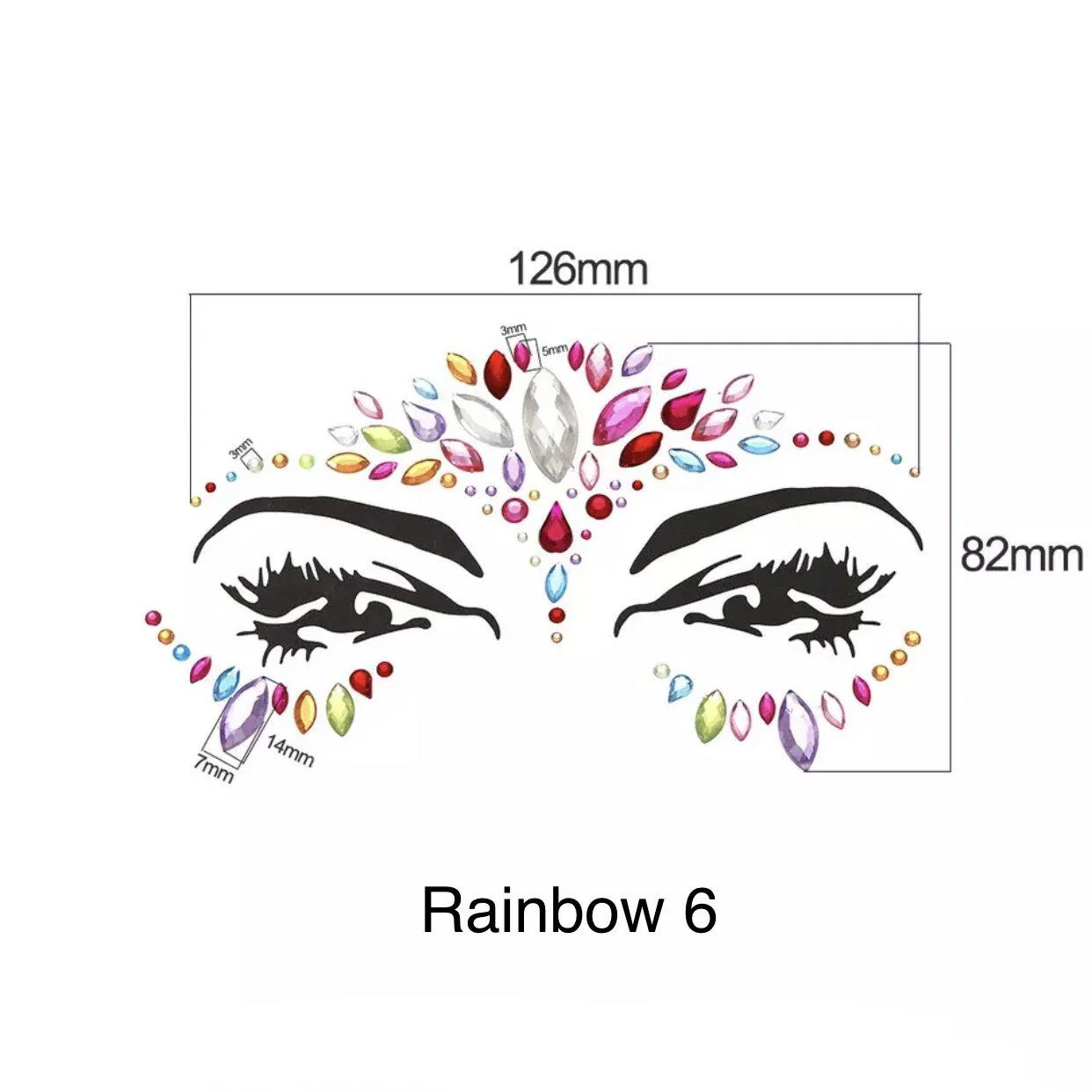 🌈 Rainbow Blast Face Gems 💎 8 Colorful Designs! - Image 9