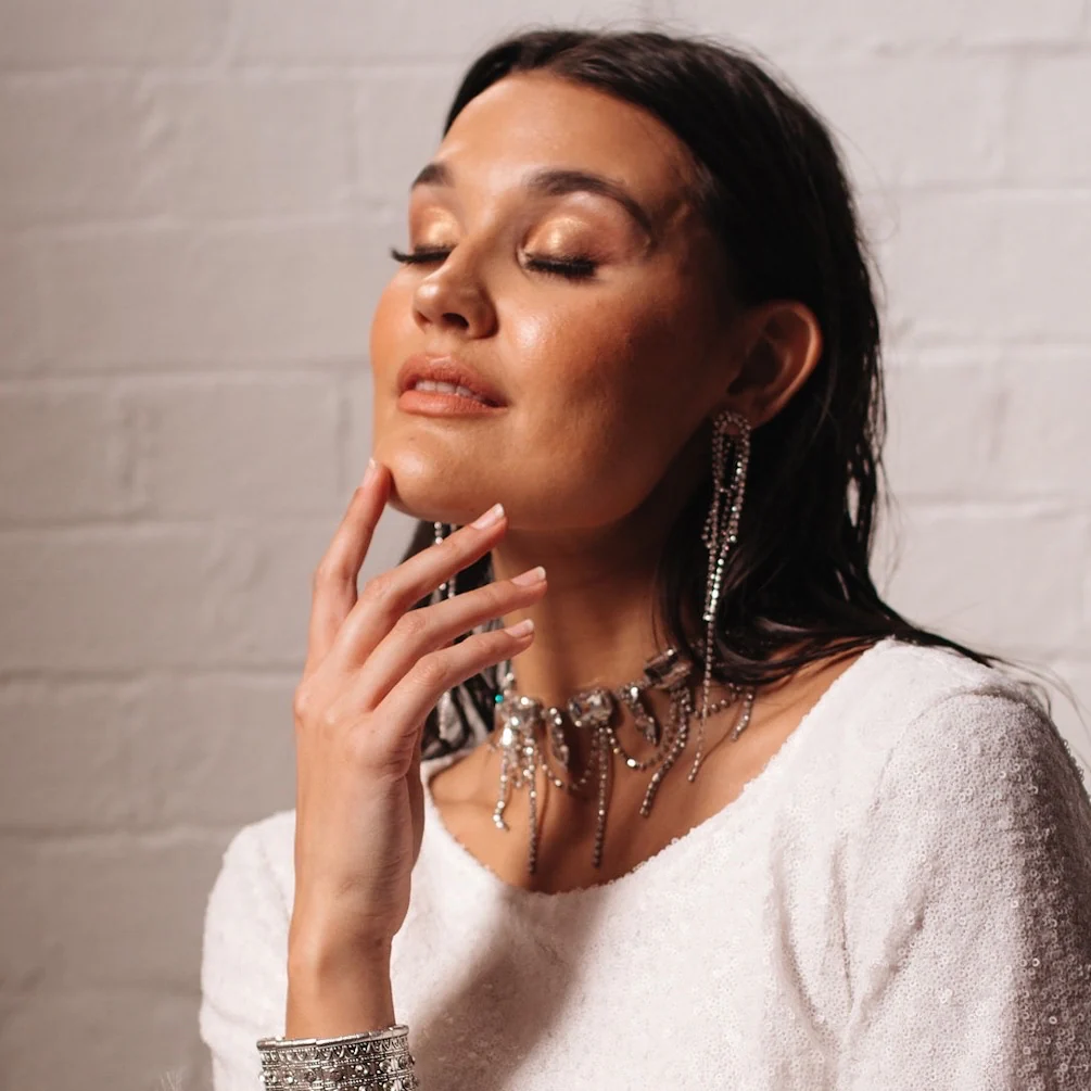 Renee Rhinestone Duster Ear Jacket Earrings - Image 14