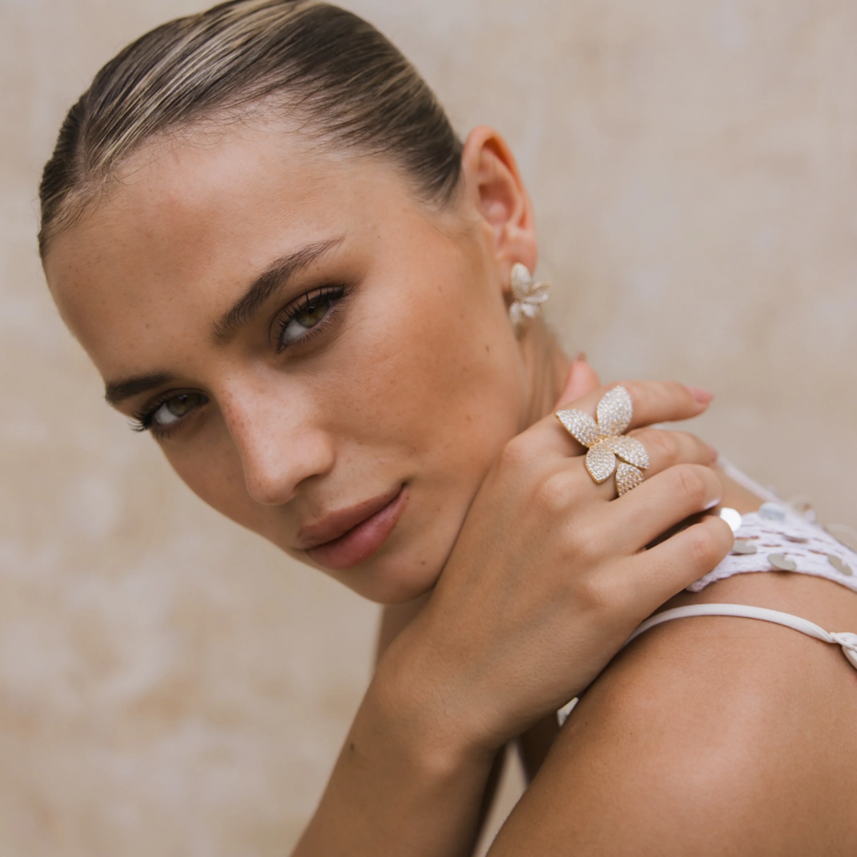 Seraphine Petals Statement Ring