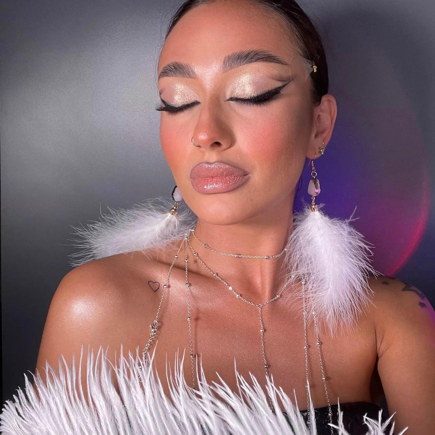 Soraya Feather Earrings - LAST CHANCE! - Image 11