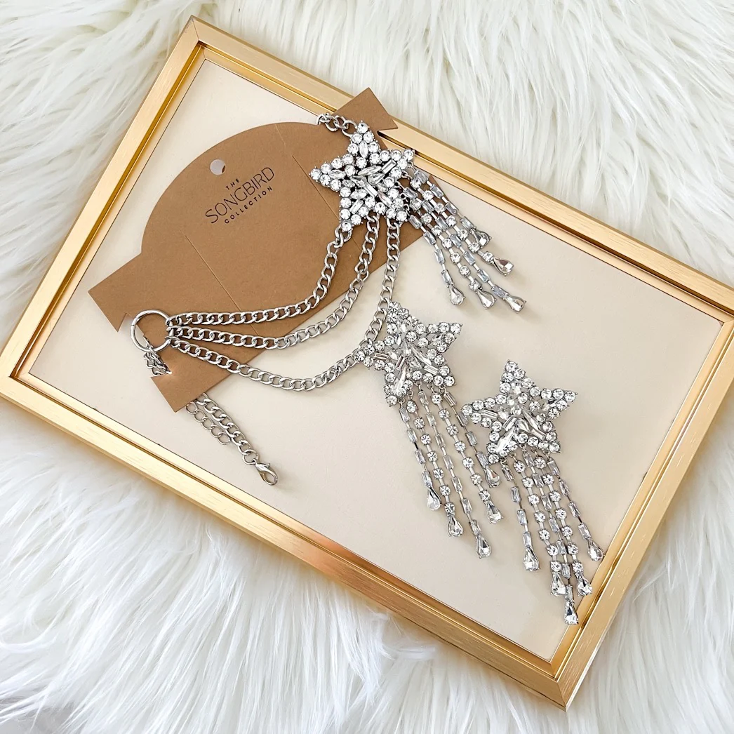 Starfall Rhinestone Statement Necklace - Image 15