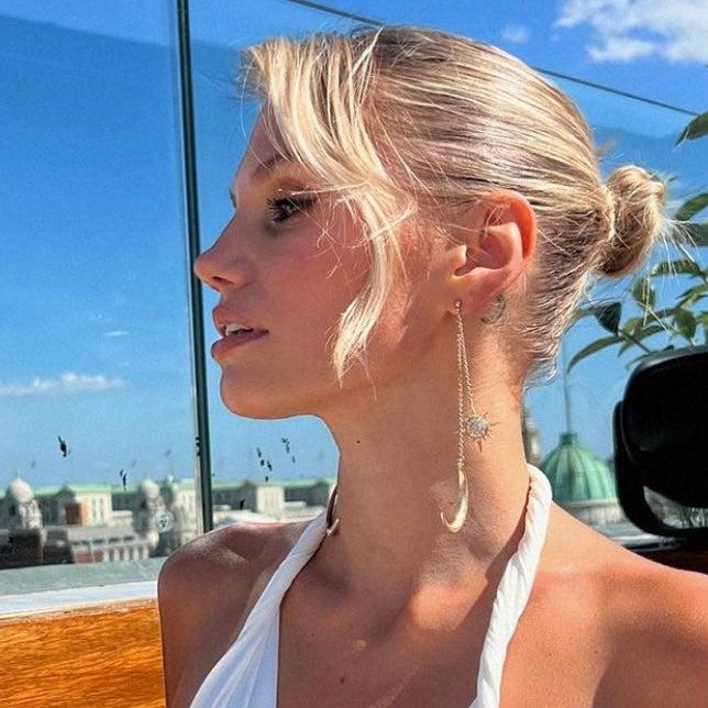 Sun & Moon Ear Jacket Earrings - LAST CHANCE - Image 9