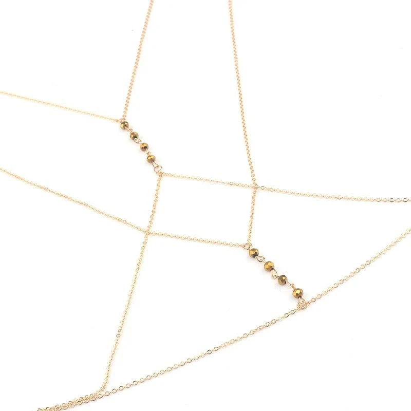 Sunset Whispers Beaded Body Chain - Image 10