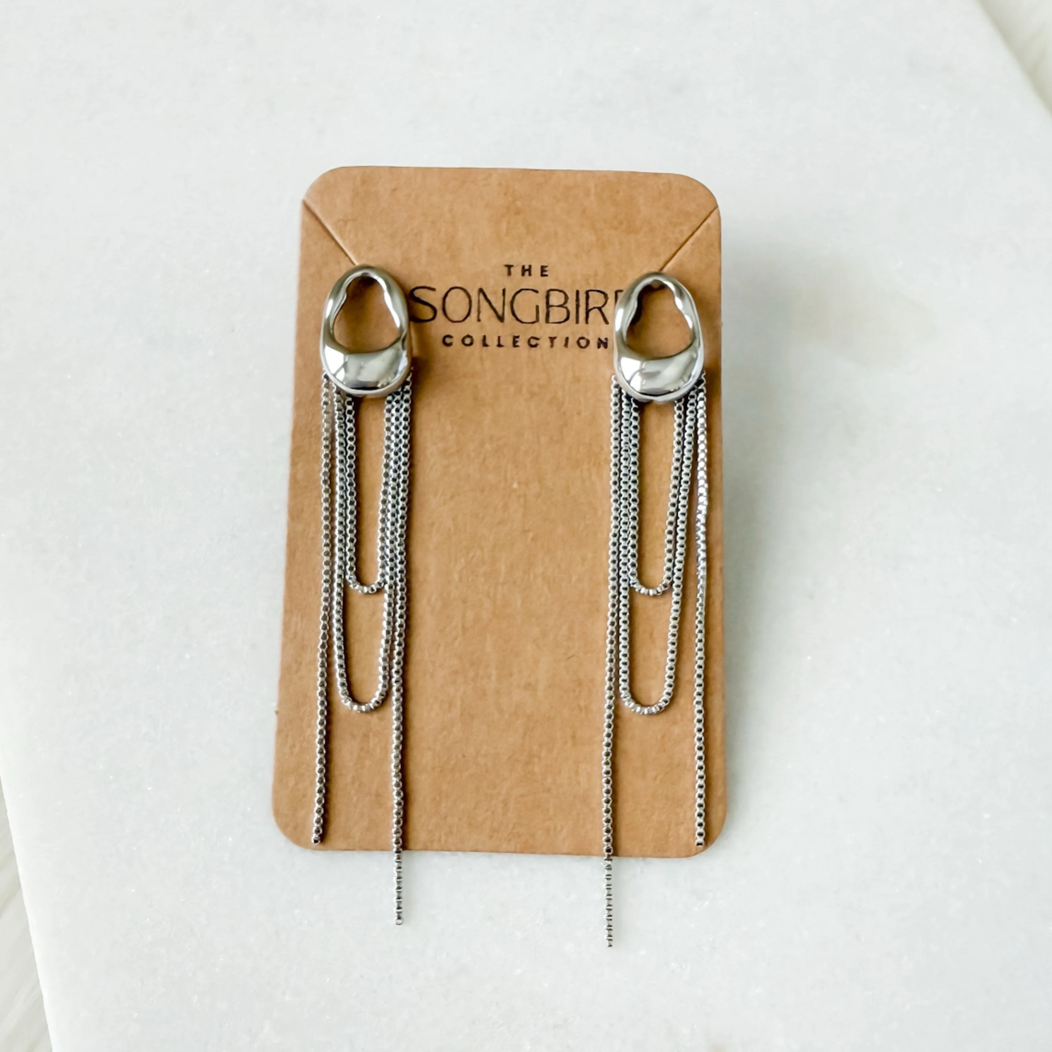 The Silhouette Draped Chain Earrings - Image 17
