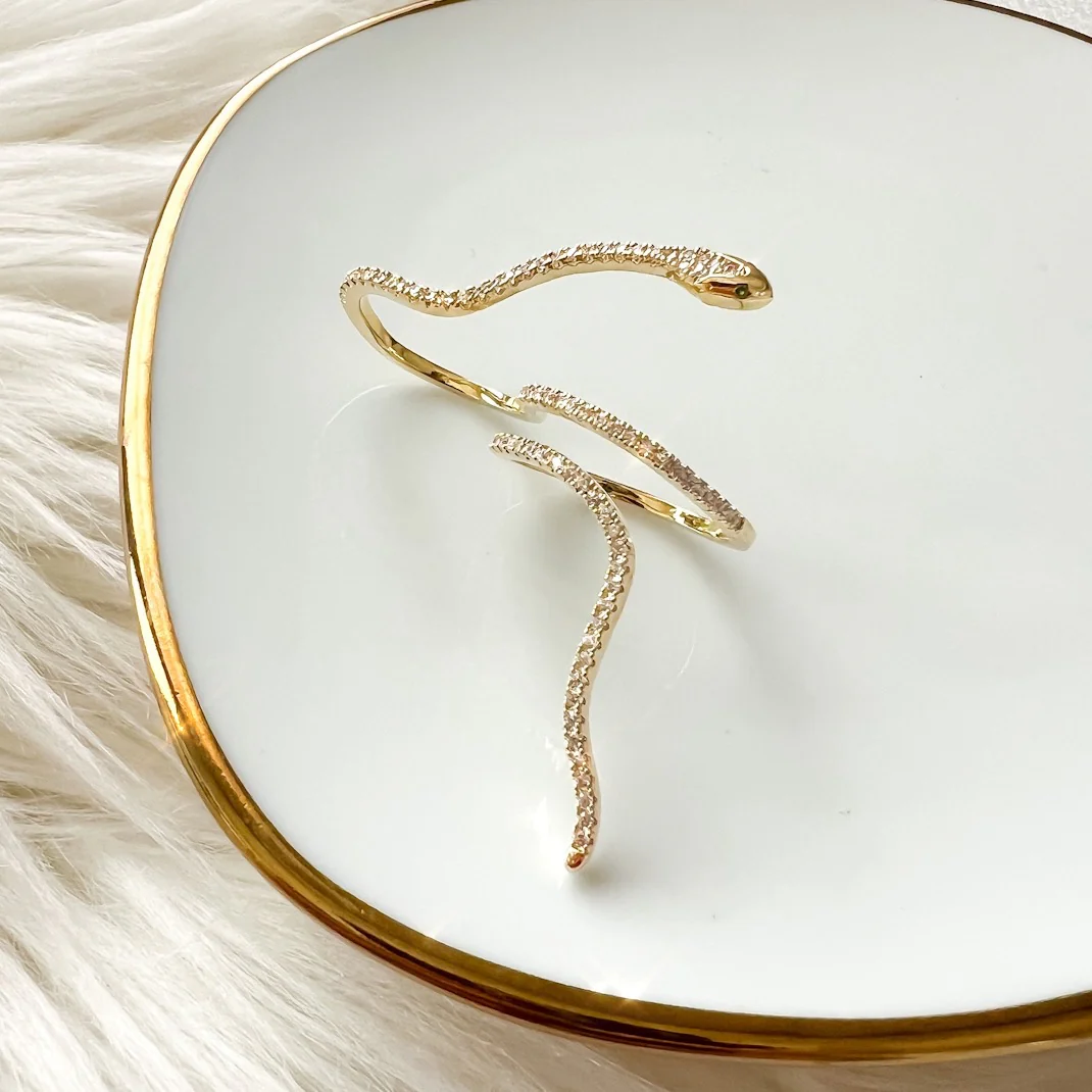 Twisted Serpent Double Finger Ring - Image 9