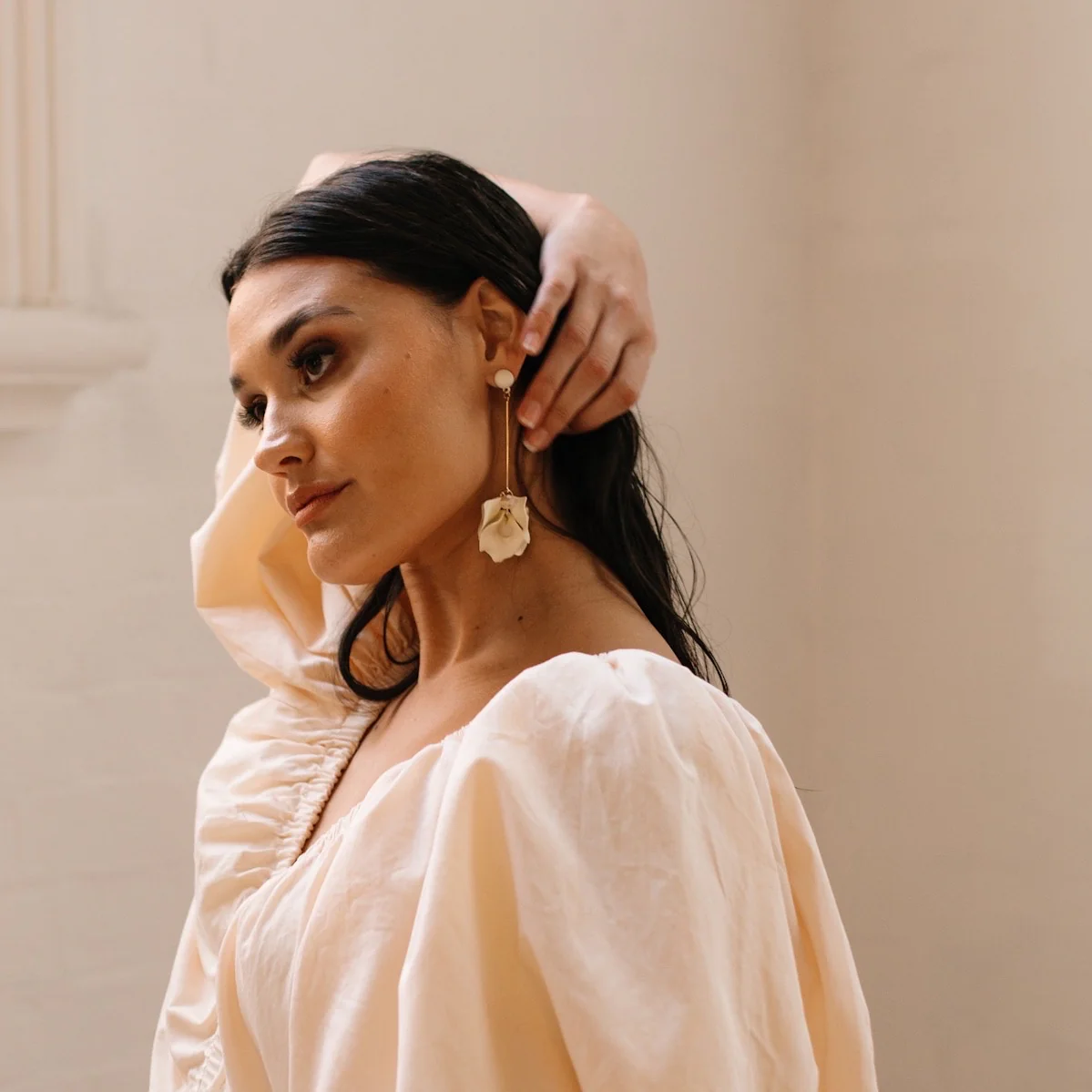 Vanilla Cream Petal Drop Earrings -  LAST CHANCE! - Image 19