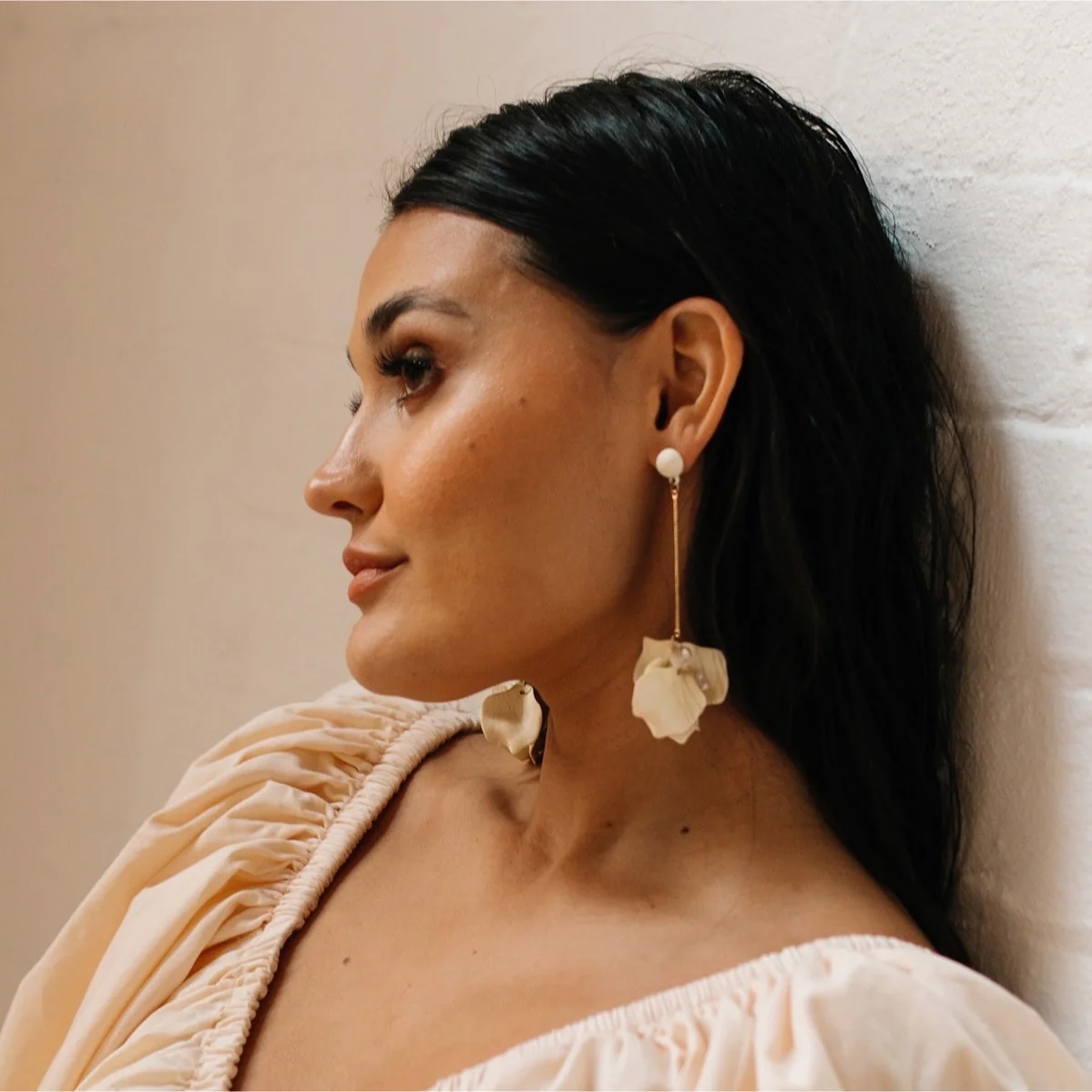 Vanilla Cream Petal Drop Earrings -  LAST CHANCE! - Image 23