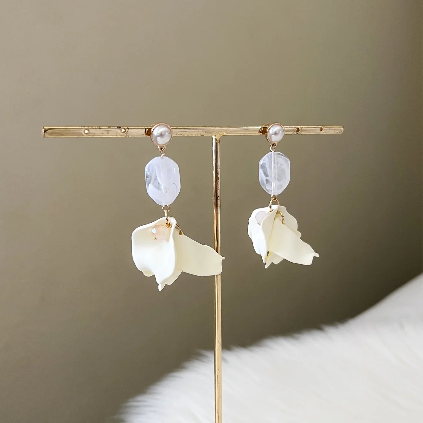 Vanilla Cream Petal Drop Earrings -  LAST CHANCE! - Image 36
