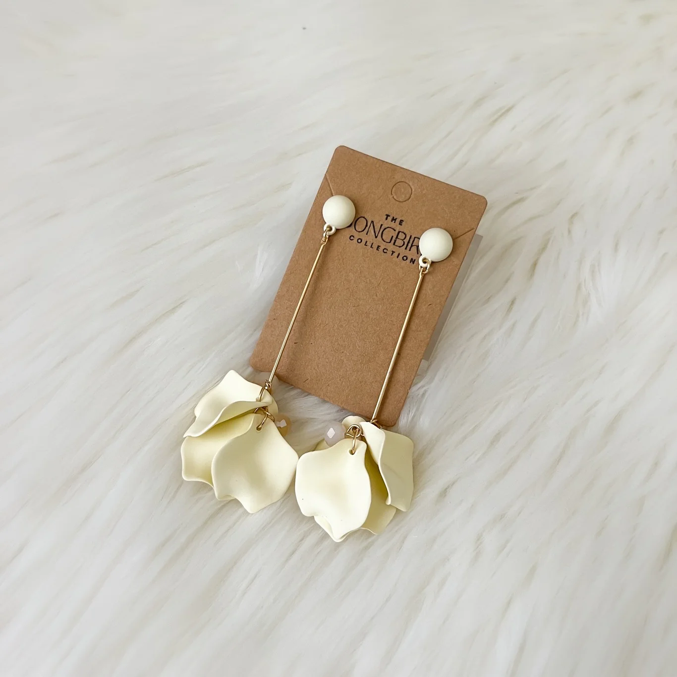 Vanilla Cream Petal Drop Earrings -  LAST CHANCE! - Image 41