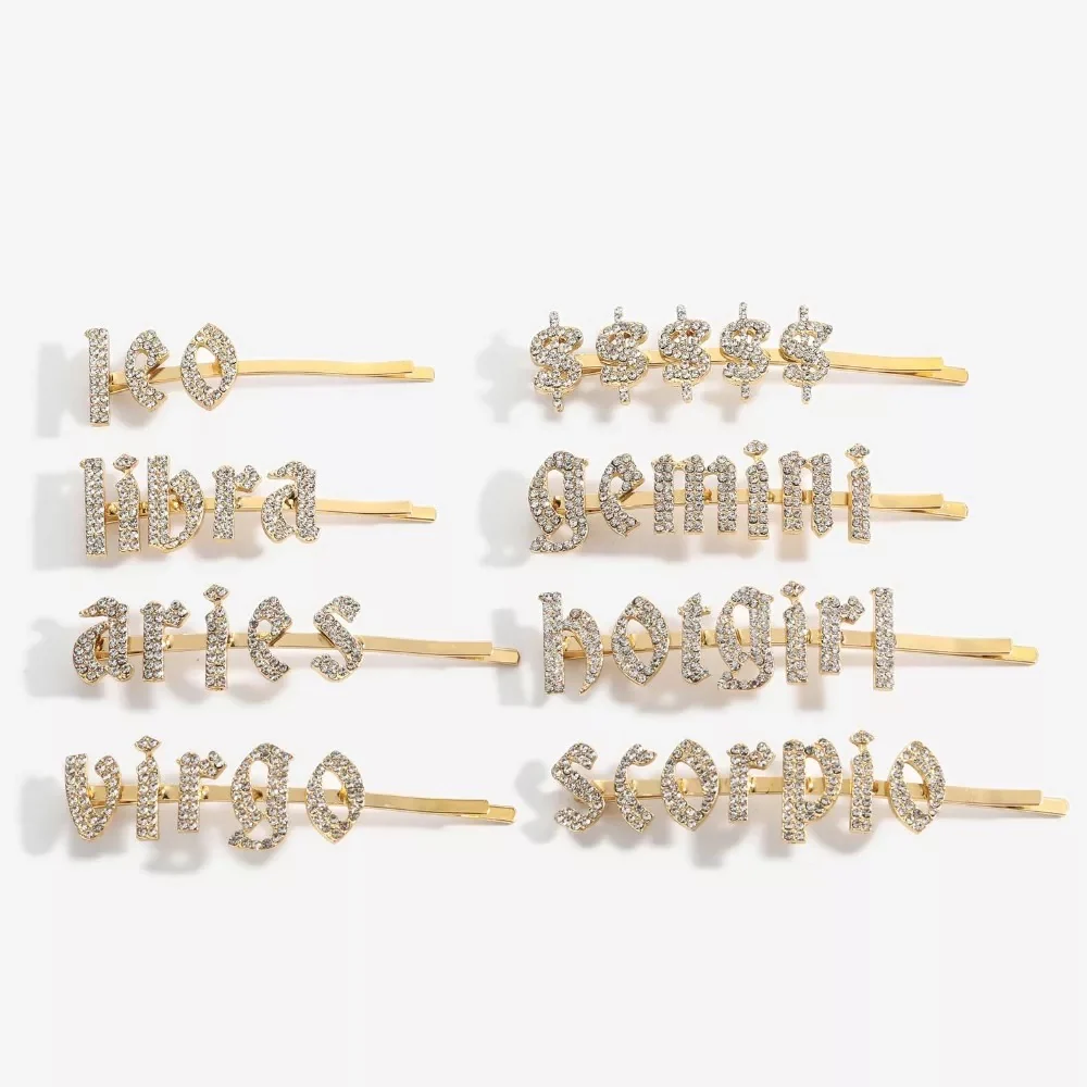 Zodiac Signs + Drippin Glam Savage Hotgirl Rhinestone Hair Pins - Image 7