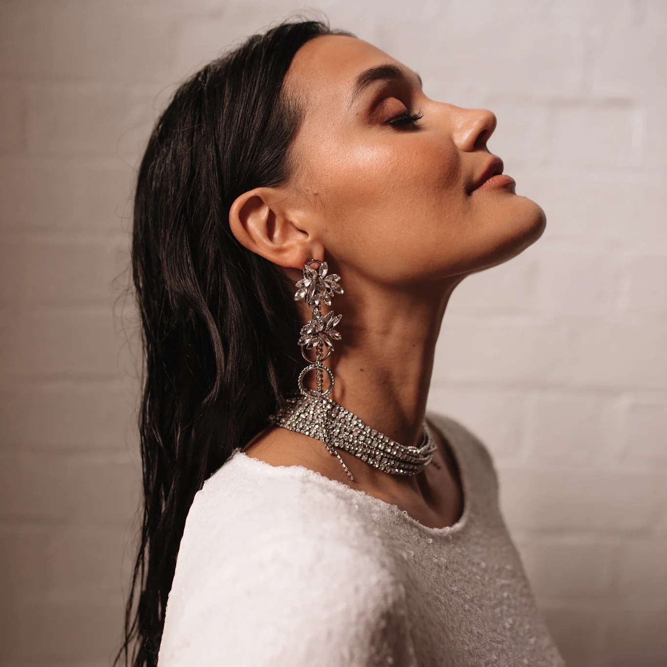 Zoe Rhinestone Strands Necklace - Image 7